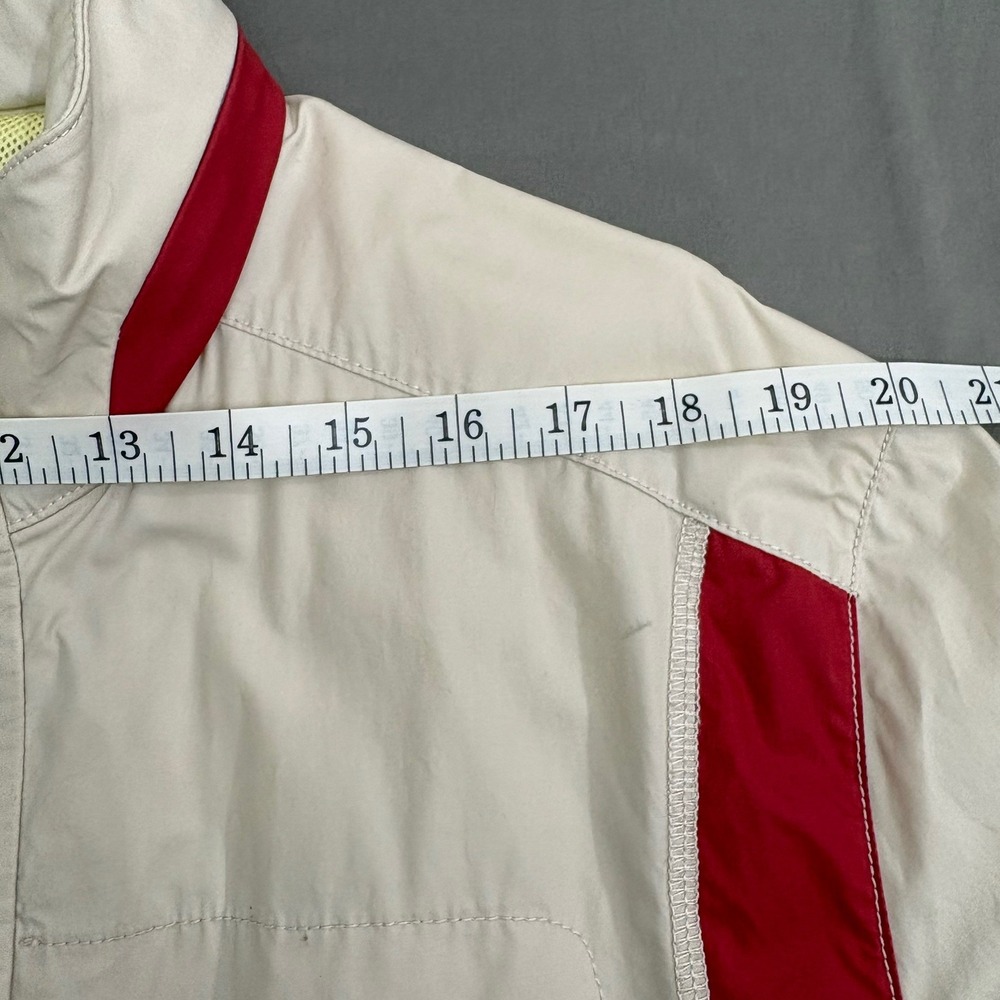 Cole Haan Men's Beige and Red Jacket Size Large Windbreaker Yachtwear - Picture 11 of 16